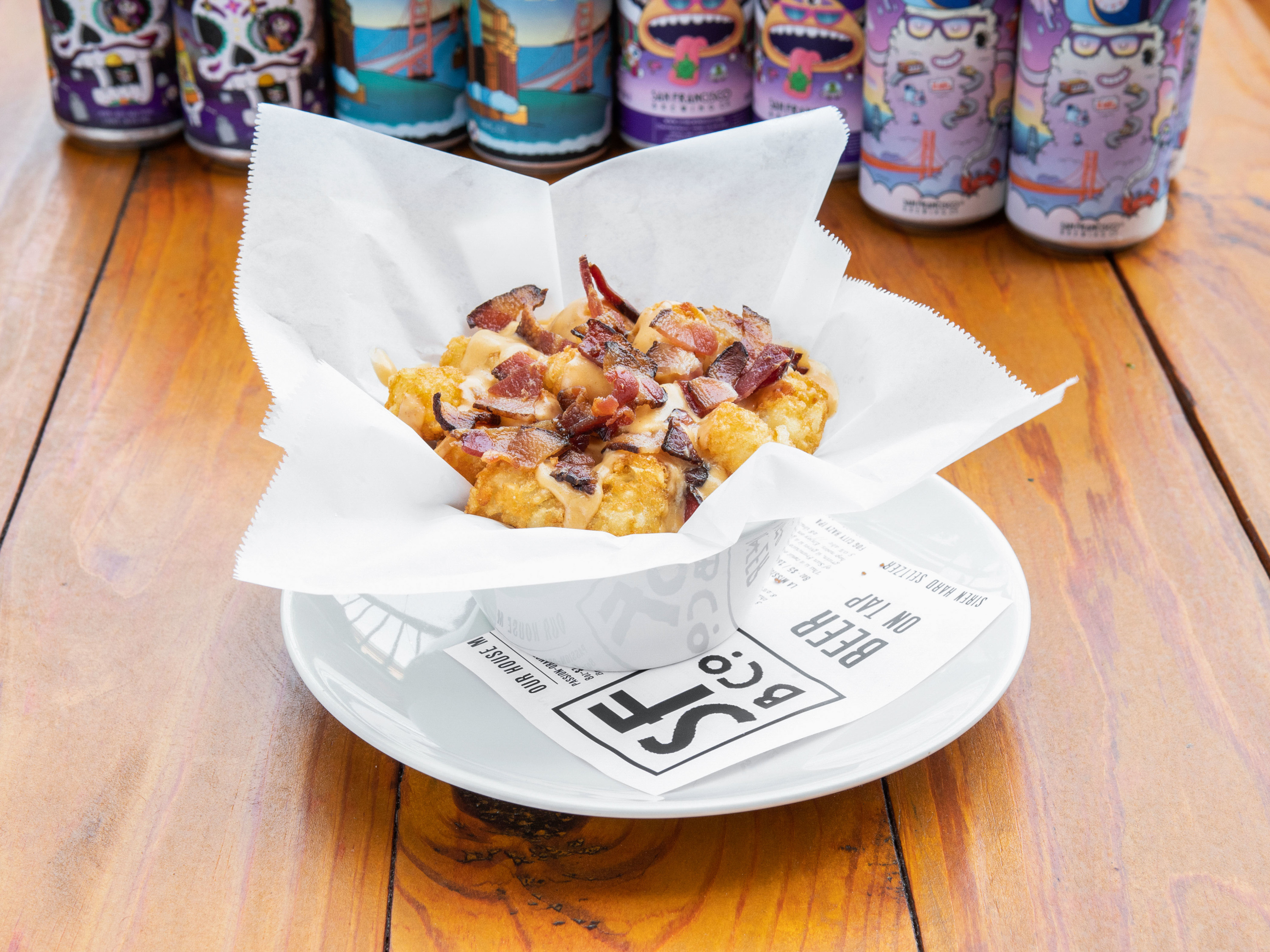 Order Cheddar Bacon Tots food online from San Francisco Brewing Co store, San Francisco on bringmethat.com