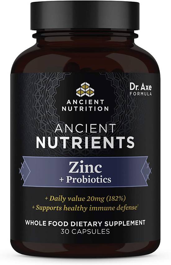 Order Ancient Nutrients Zinc & Probiotics Capsules (30 ct) food online from Rite Aid store, Palm Desert on bringmethat.com
