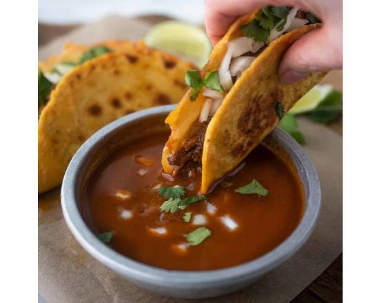 Order Tacos de Birria- quesabirrias food online from Senda Del Sabor store, Dallas on bringmethat.com