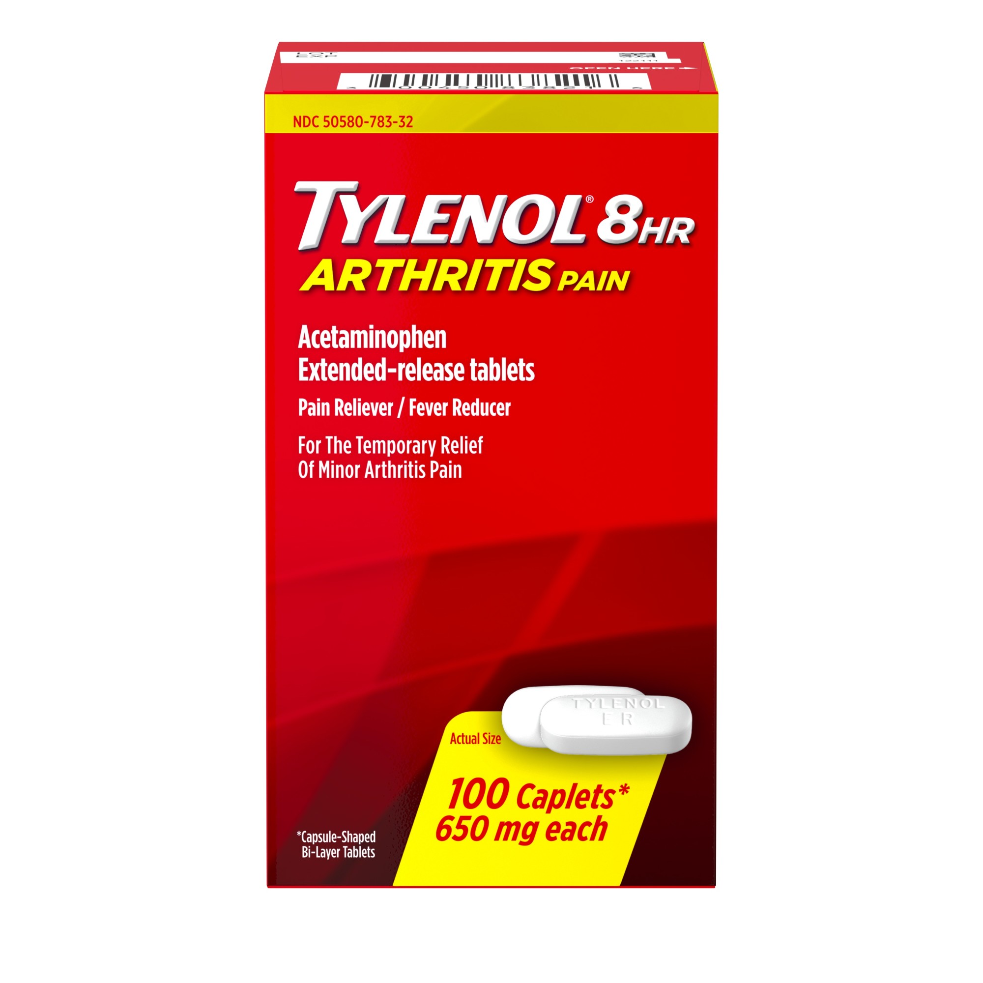 Order Tylenol 8 Hour Arthritis & Joint Pain Acetaminophen Tablets - 650mg, 100 ct food online from Rite Aid store, Cathedral City on bringmethat.com