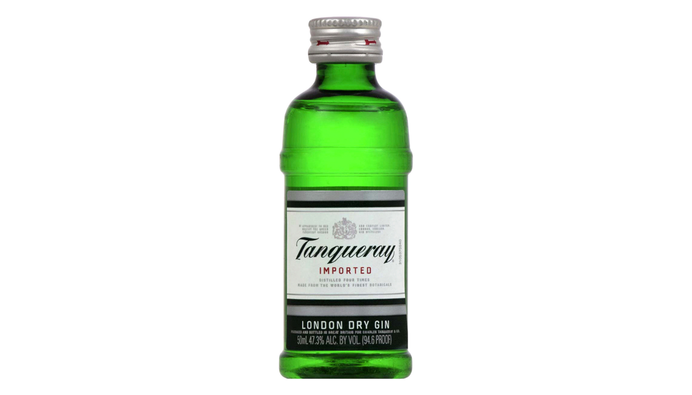 Order Tanqueray Gin 50mL food online from Orcutt Liquor & Deli store, Orcutt on bringmethat.com