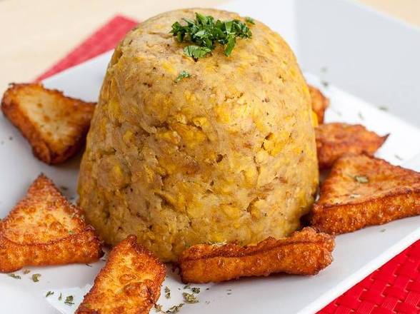 Order Mofongo with Fried Cheese  ( Mofongo con Queso Frito ) food online from Mofongos store, Trenton on bringmethat.com