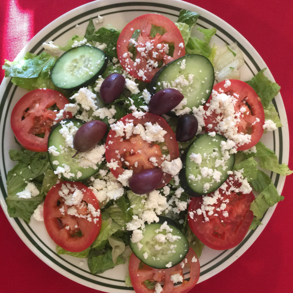 Order Greek Salad food online from Knight store, Burbank on bringmethat.com