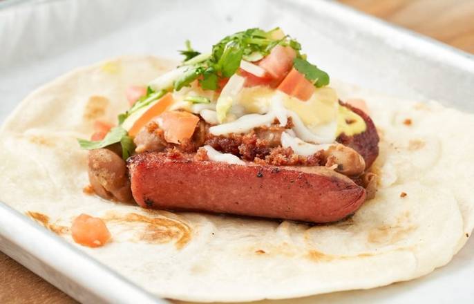 Order Mini Sonoran Hot Dog food online from Ghett Yo Tacos store, Chandler on bringmethat.com