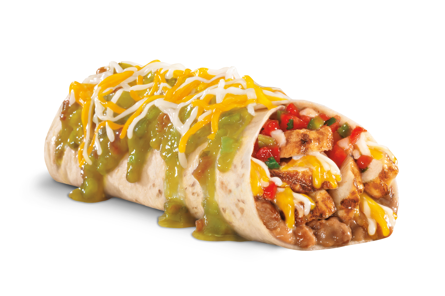 Order The Green Chicken Burrito food online from Carl Jr store, San Mateo on bringmethat.com
