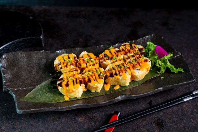 Order  Kamikaze Roll 6pcs food online from Kinha Sushi store, Garden City on bringmethat.com
