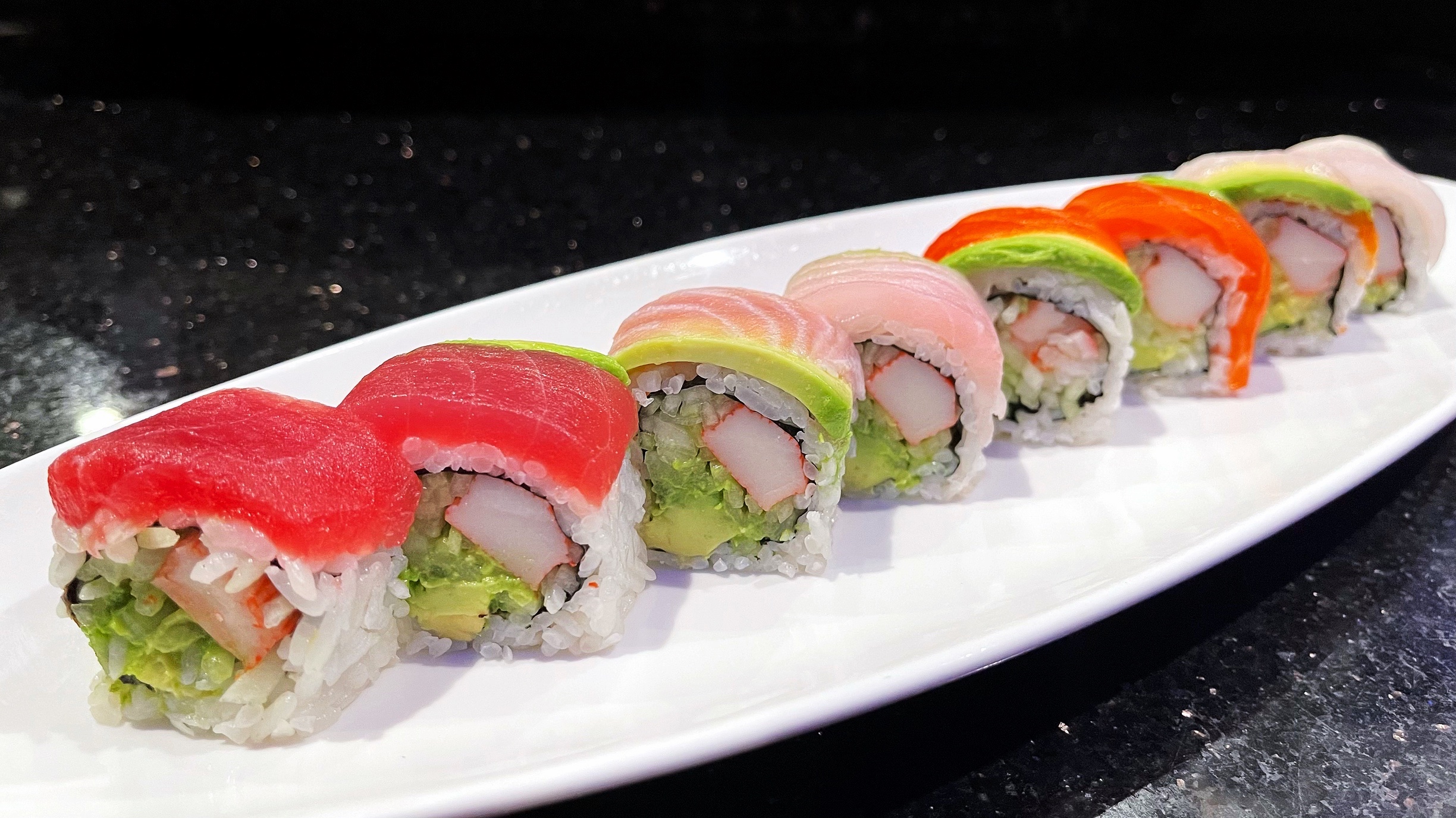 Order Rainbow Roll food online from Nori Sushi store, Philadelphia on bringmethat.com