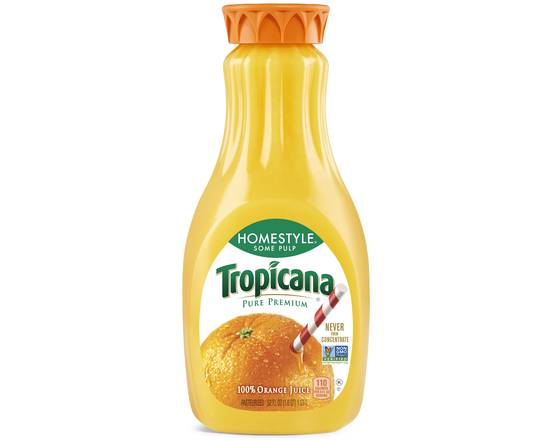 Order Tropicana Home Style Orange Juice 52 oz food online from Fair Mart store, Philadelphia on bringmethat.com