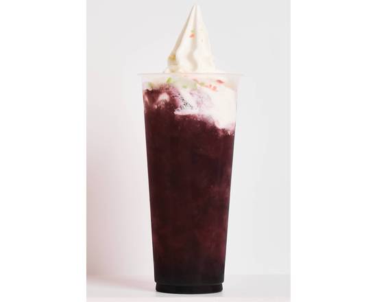 Order Blueberry Soda Float with vanilla ice cream food online from Aqua S store, Dallas on bringmethat.com
