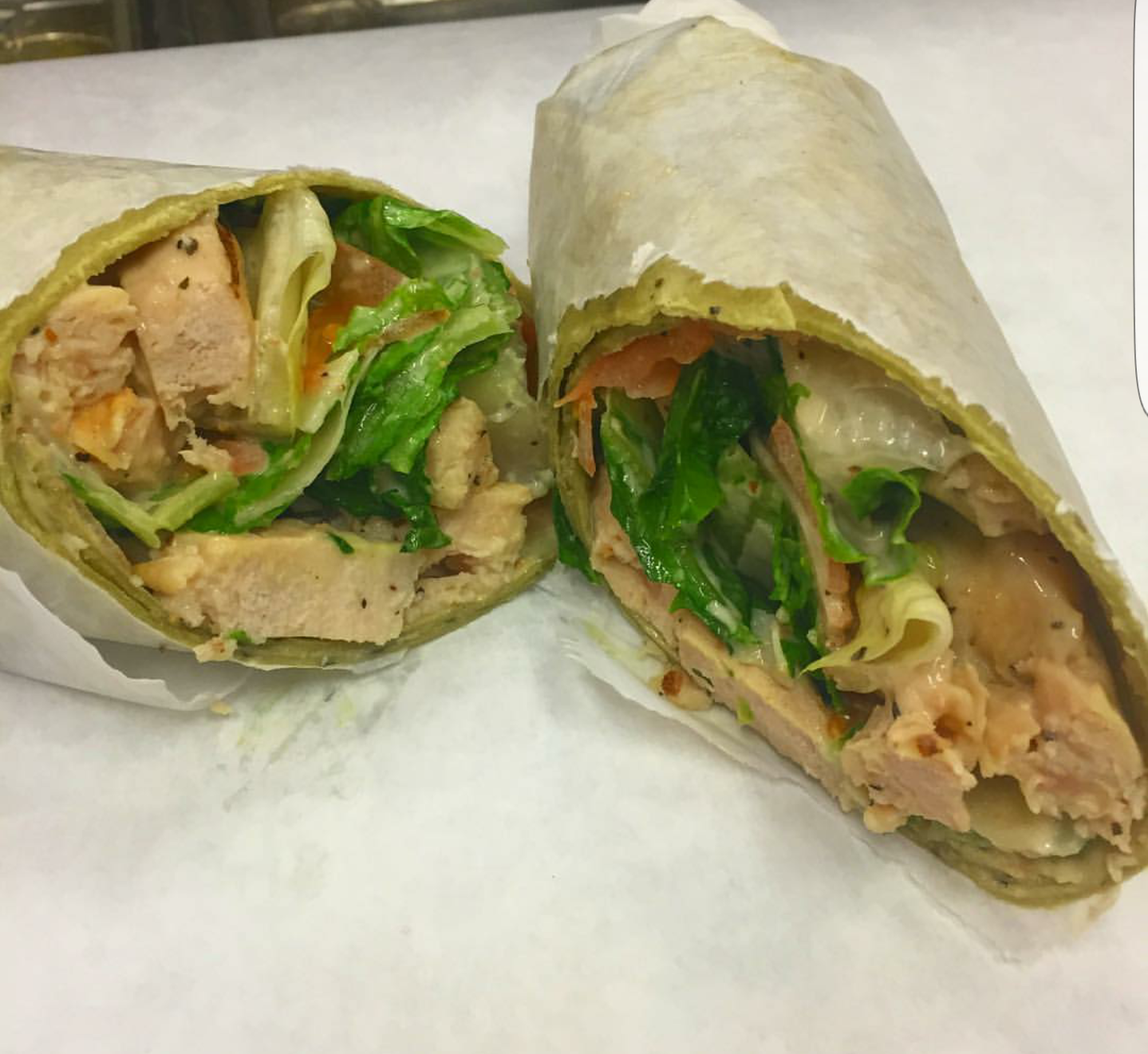 Order Grilled chicken Caesar wrap food online from Super hero sub shop store, Jersey City on bringmethat.com