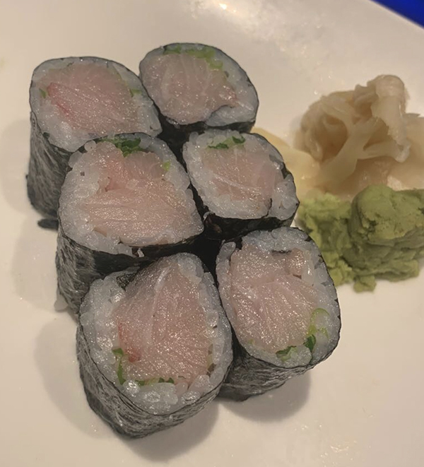 Order Yellowtail Roll food online from Kumo Sushi store, Plainview on bringmethat.com