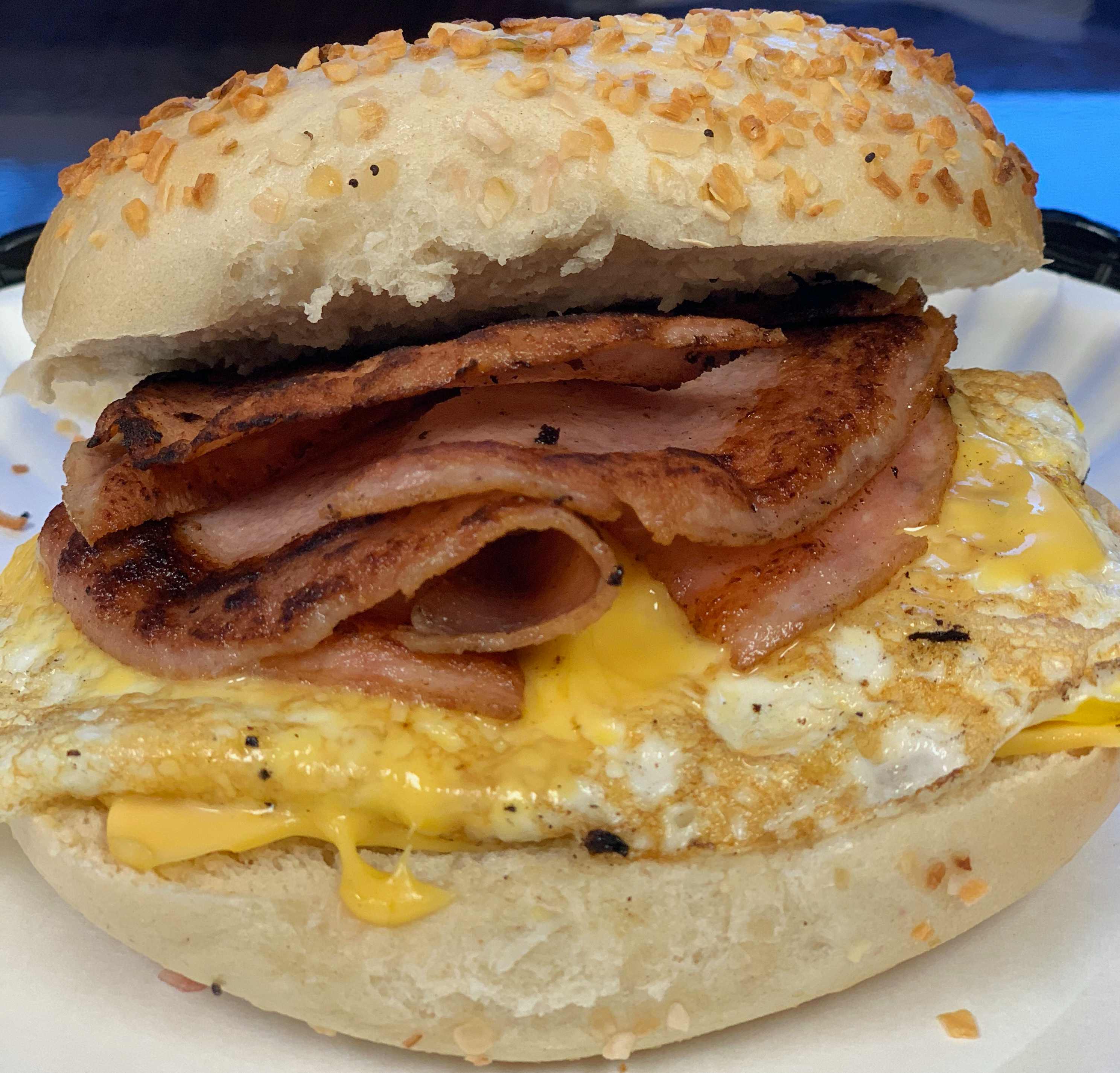 Order Egg, Cheese and Meat Sandwich food online from Greenwood Lake Bagels store, Greenwood Lake on bringmethat.com