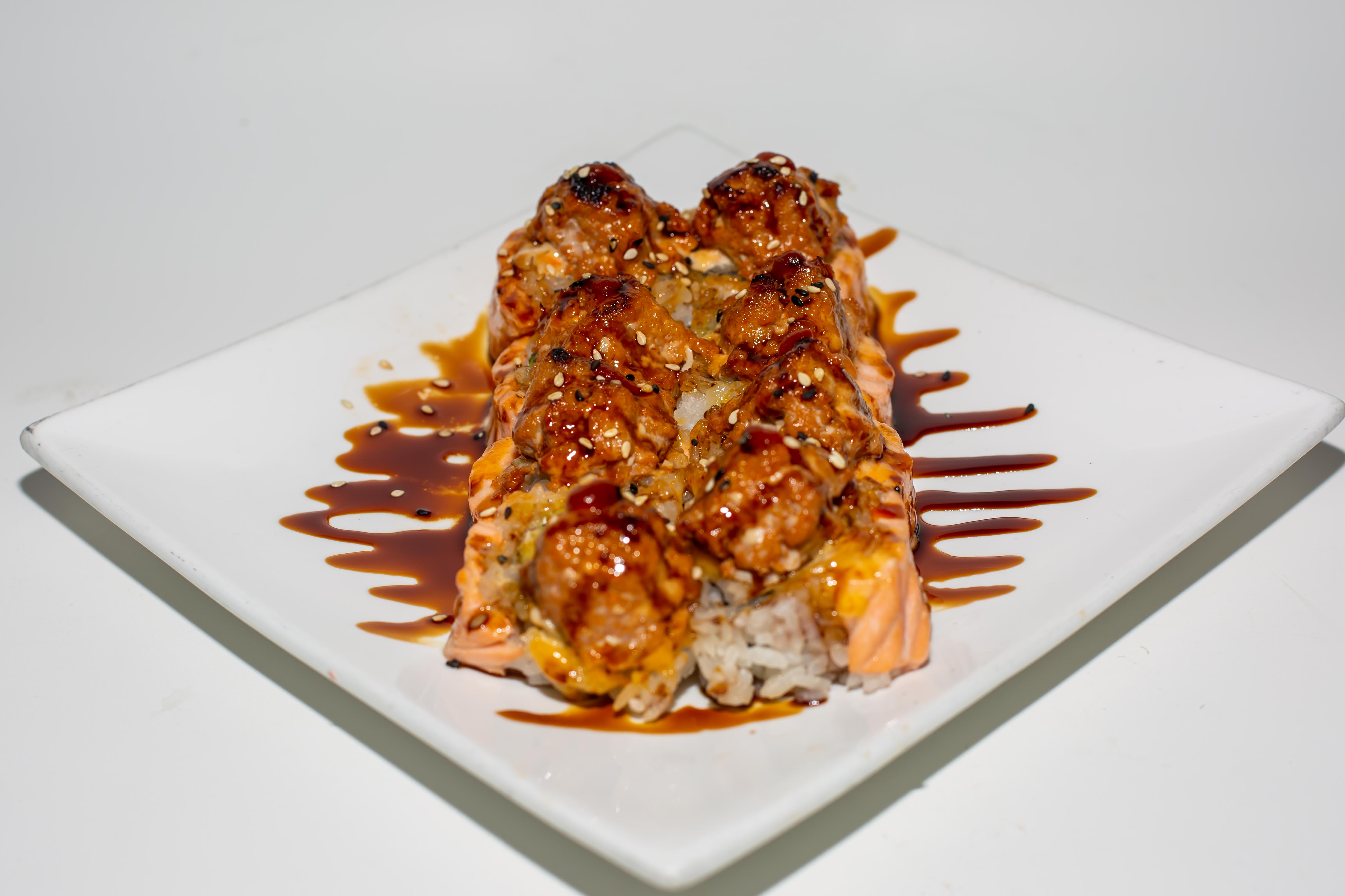 Order Baked Mountain Roll food online from C Rolls Sushi store, Dallas on bringmethat.com