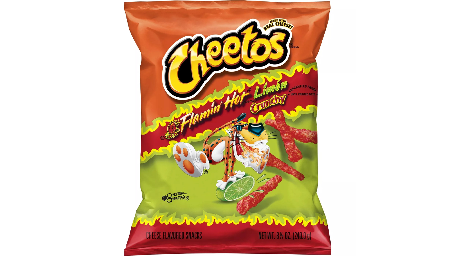 Order Flaming Hot Cheetos Limon 3.25oz food online from Chevron Extramile store, Fountain Valley on bringmethat.com