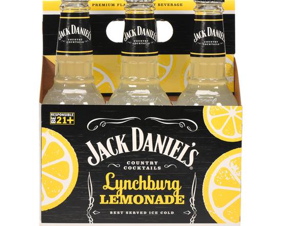 Order Jack Daniel's Cocktails Lynchburg Lemonade, 10oz 6-Pack (4.8% ABV) food online from Moby Liquor store, Los Angeles on bringmethat.com