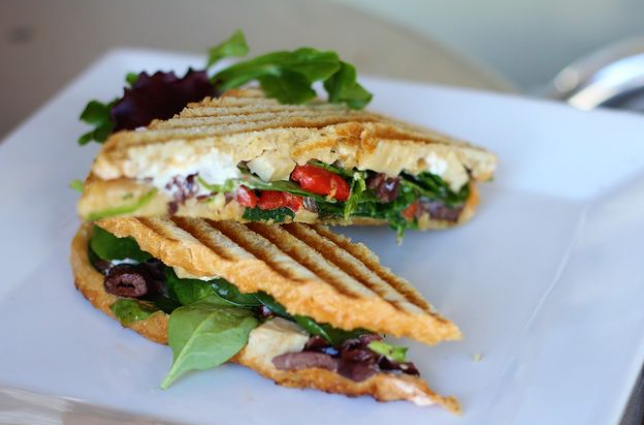 Order Mediterranean Panini food online from Coco Crepes store, League City on bringmethat.com
