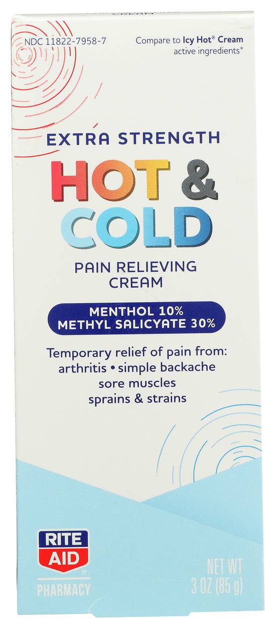 Order Rite Aid Extra Strength Hot & Cold Pain Relieving Cream (3 oz) food online from Rite Aid store, CONCORD on bringmethat.com