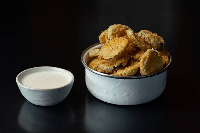 Order Fried Pickles food online from R&R Barbeque store, North Salt Lake on bringmethat.com