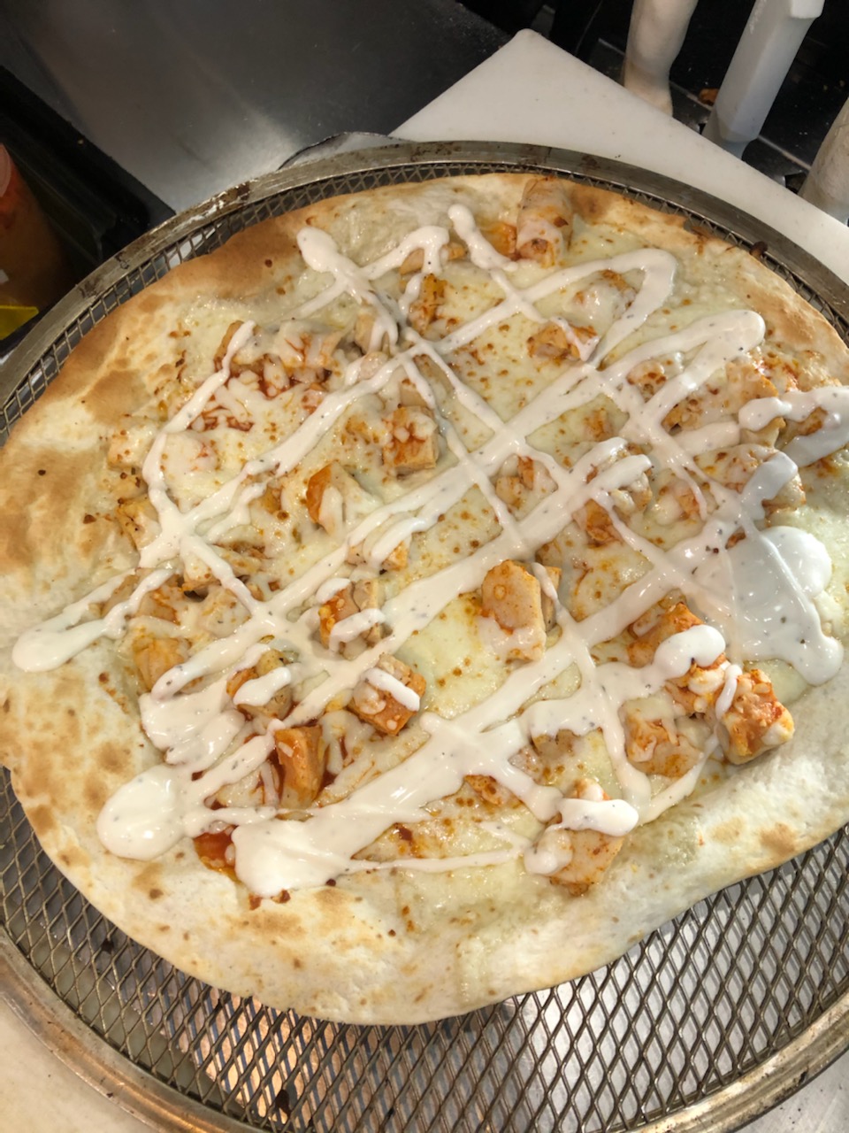 Order Buffalo Chicken Pizza food online from Island Smoothie Cafe store, Bethpage on bringmethat.com