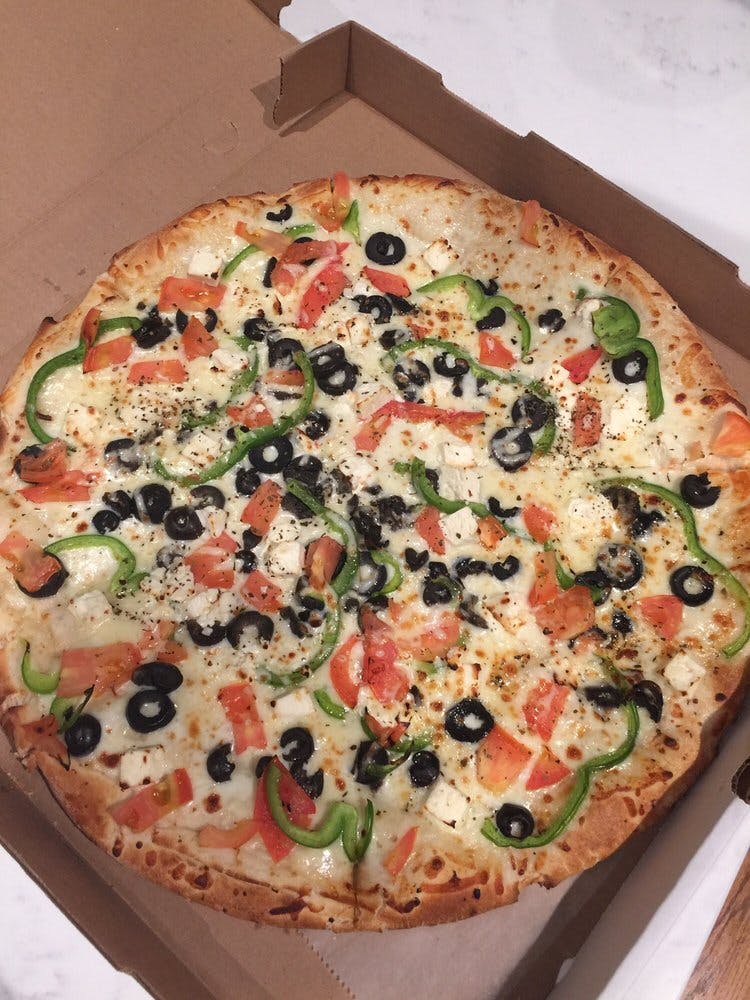 Order Vegetarian Pizza - Medium 12" food online from Paris Pizza store, Wilmington on bringmethat.com