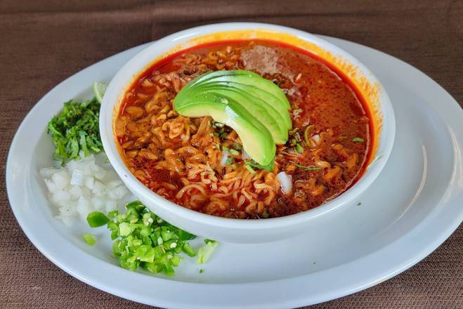 Order Birria Soup food online from Palapas Bar & Grill store, Cumming on bringmethat.com