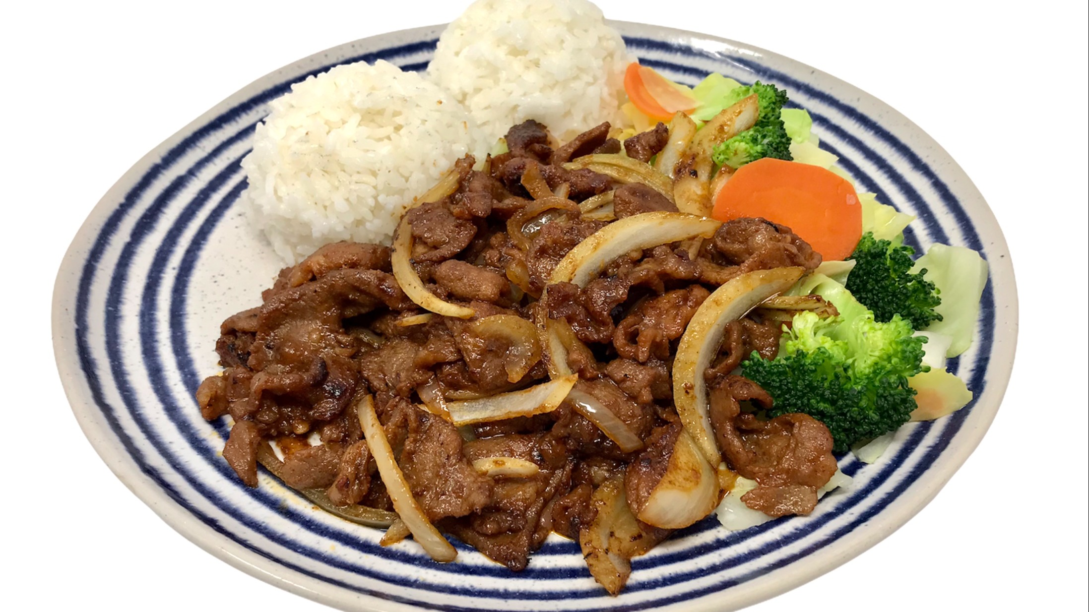 Order Spicy Pork Teriyaki food online from Kokiyo Teriyaki #3 store, Hillsboro on bringmethat.com
