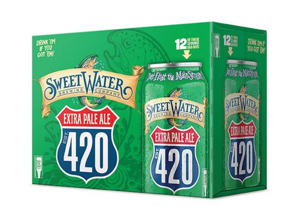 Order SweetWater 420 Extra Pale Ale - 12x 12oz Cans food online from Adam Liquor And Bottle Shop store, Redondo Beach on bringmethat.com