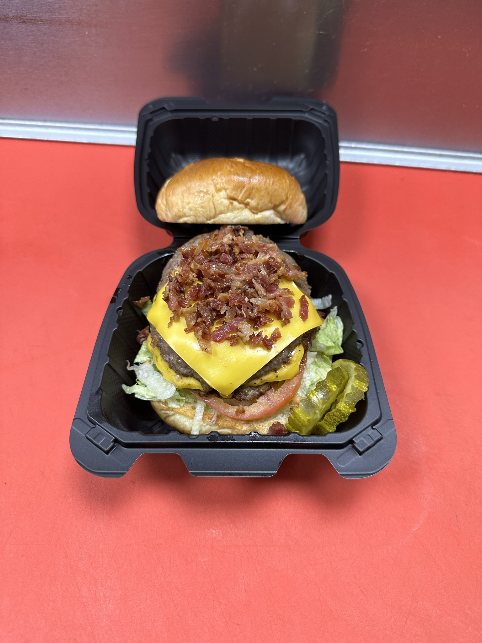 Order Bacon Cheeseburger food online from Lunch Box store, Dearborn Heights on bringmethat.com