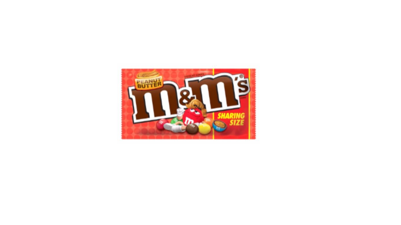 Order M&M Peanut Butter Sharing Size 2.83 oz food online from Rebel store, Pleasant Hill on bringmethat.com
