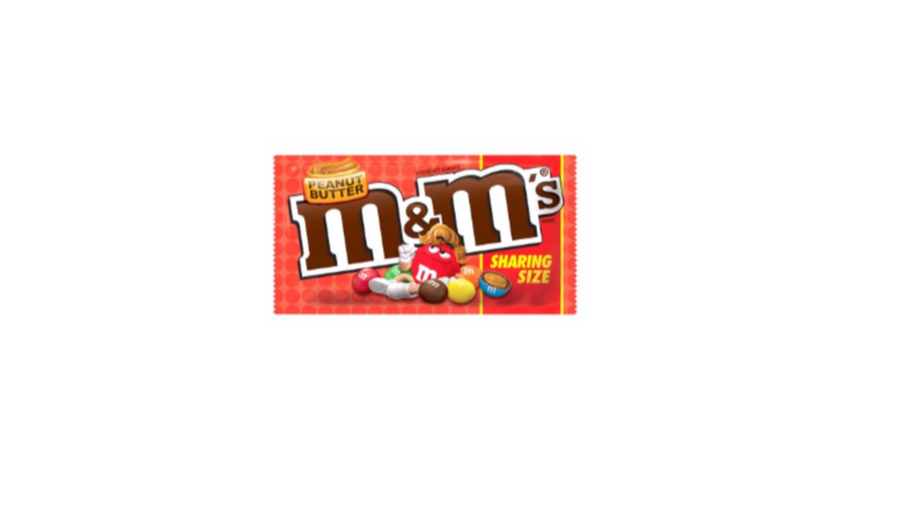 Order M&M Peanut Butter Sharing Size 2.83 oz food online from Rebel store, Las Vegas on bringmethat.com