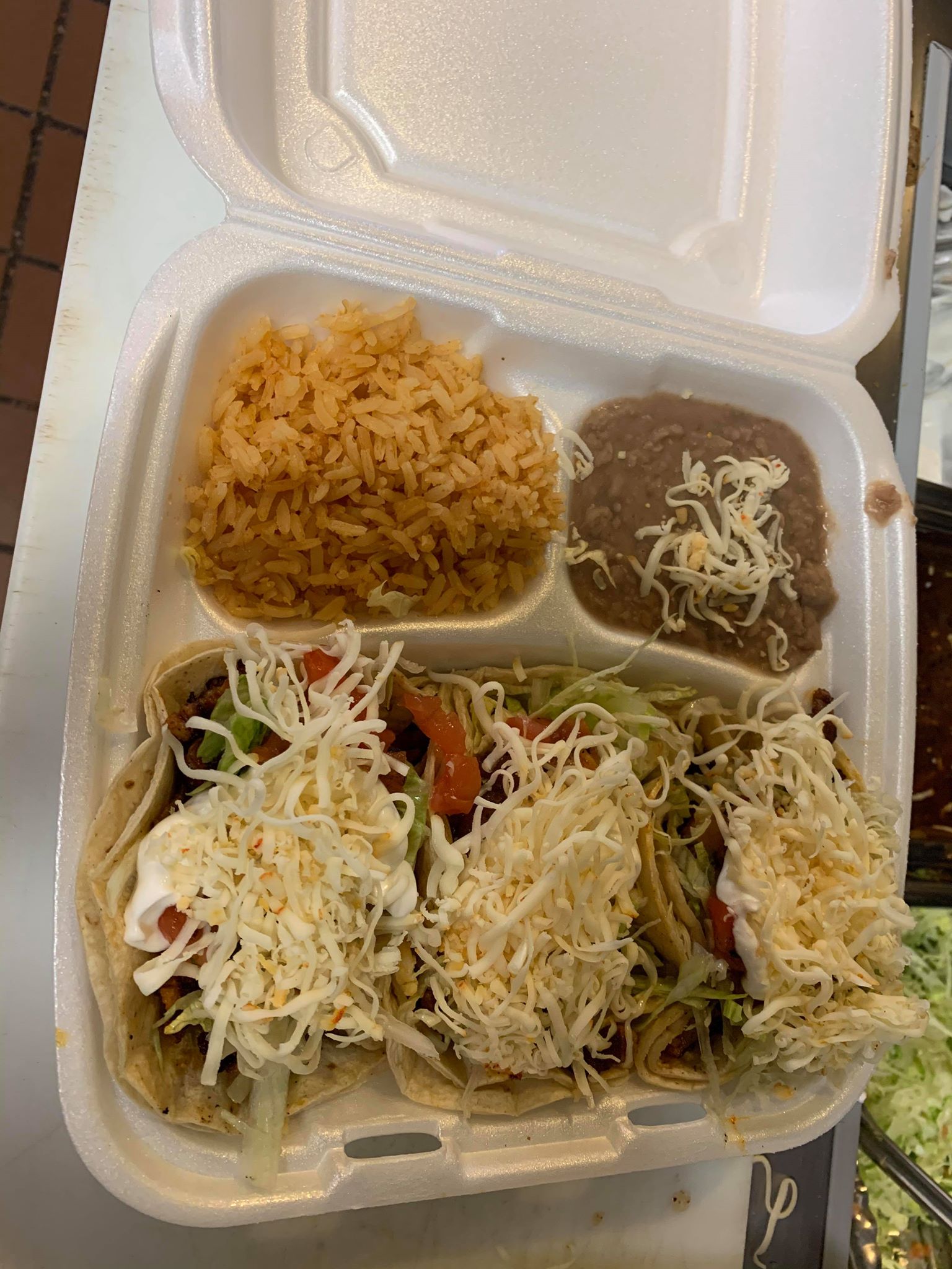 Order 3 Tacos Dinner Plate food online from Burrito House store, Chicago on bringmethat.com