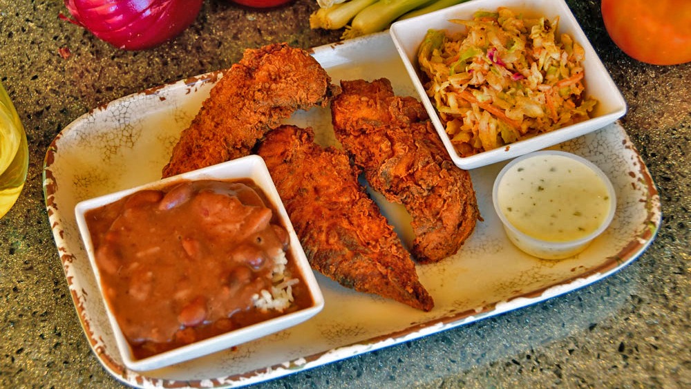 Order Chicken Strips Platter food online from Voodoo Daddy Steam Kitchen store, Tempe on bringmethat.com