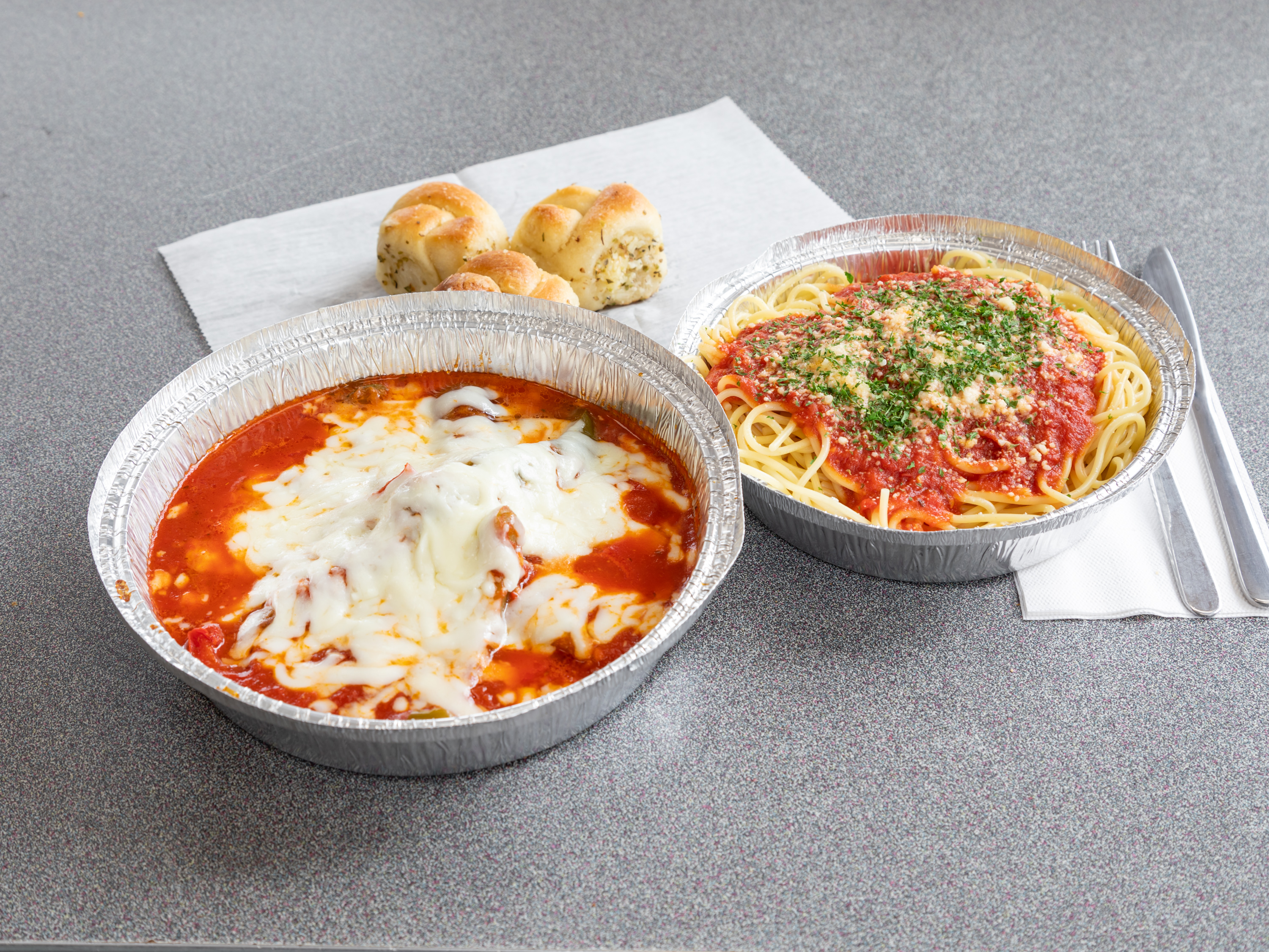 Order Sausage Parmigiana Dinner food online from Scala Pizza store, Mount Vernon on bringmethat.com