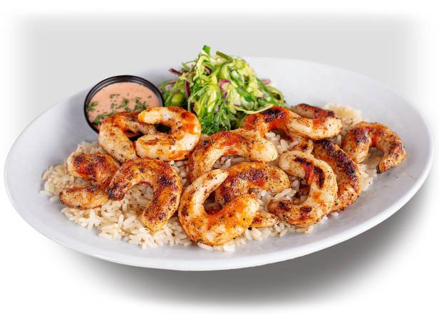 Order PLANT-BASED GRILLED "SHRIMP" PLATE food online from California Fish Grill store, Fountain Valley on bringmethat.com
