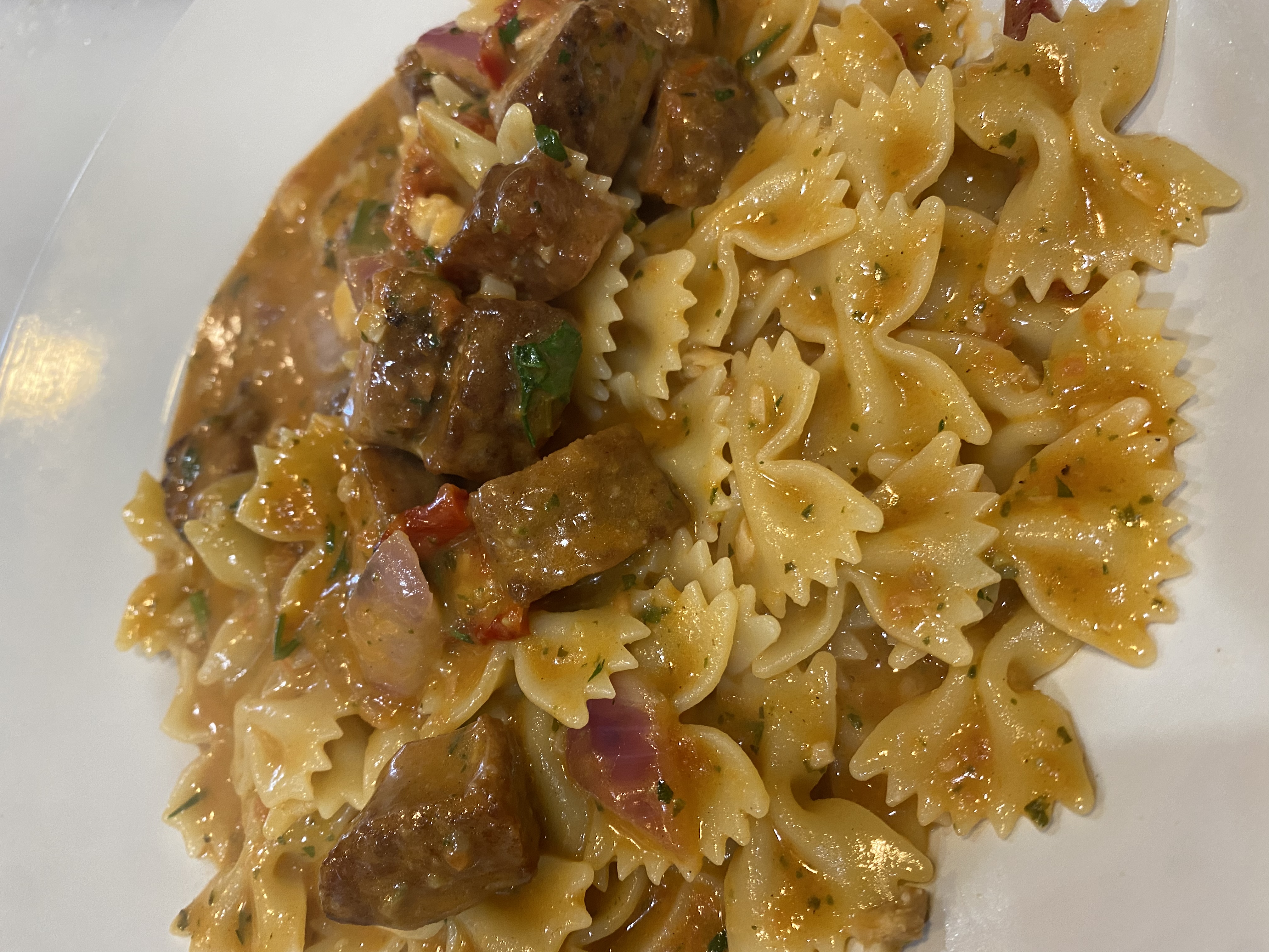 Order Sausage sun-dried pesto pasta food online from South Philly Italian Kitchen store, Philadelphia on bringmethat.com