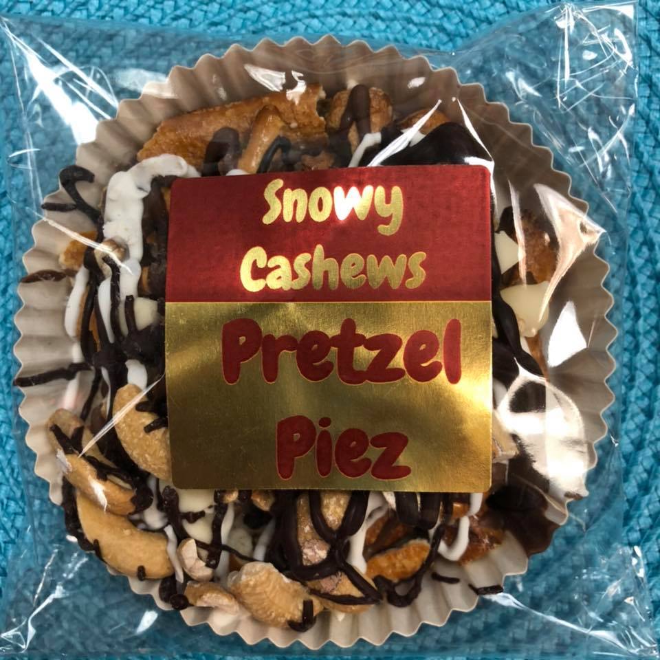 Order Snowy Cashew Pretzel Piez food online from Cookies by Gayla - West Ridge Mall store, Topeka on bringmethat.com
