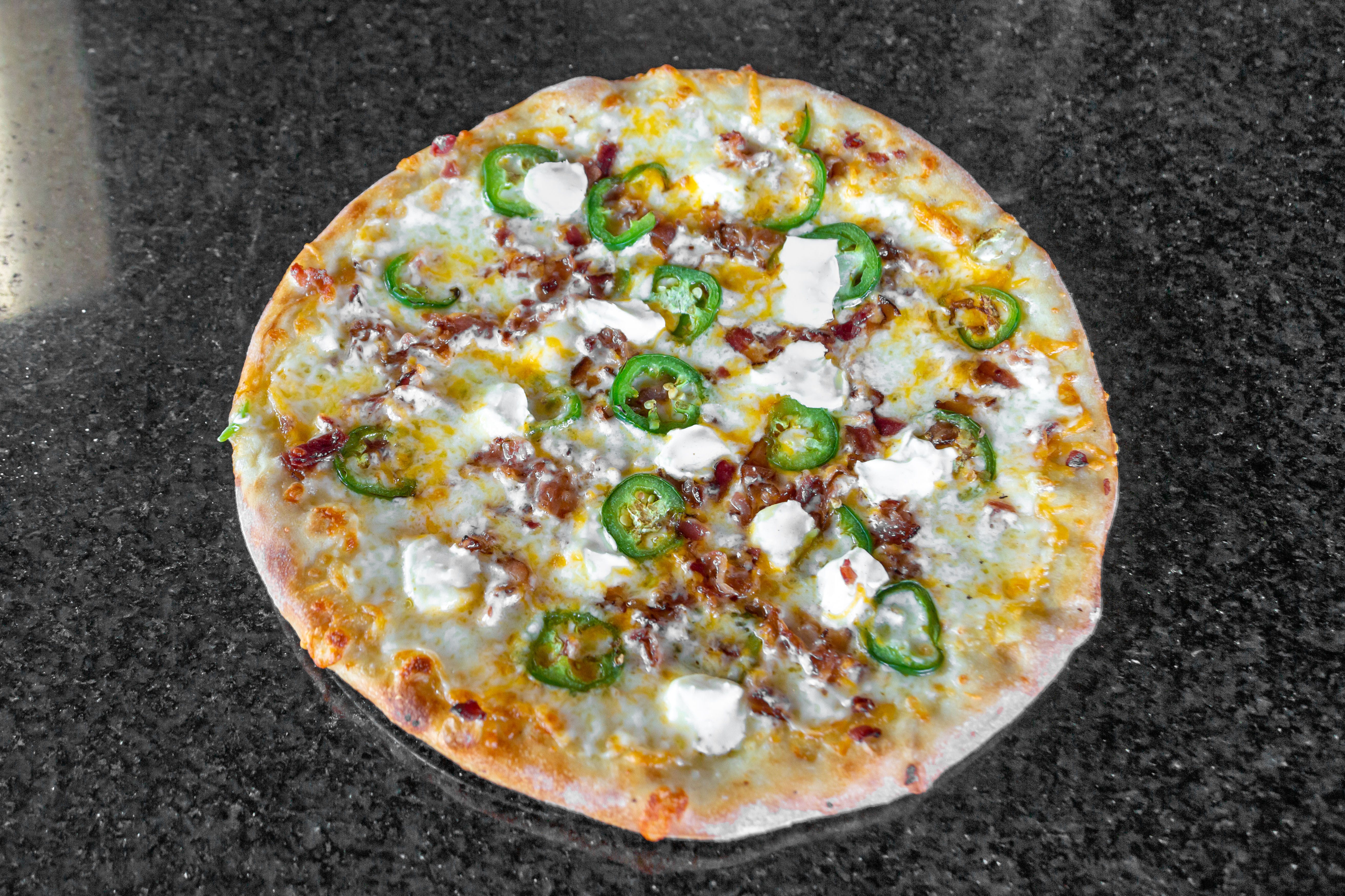Order Jalapeno Cheddar Pizza - Small 12'' food online from Abos Pizza store, Highlands Ranch on bringmethat.com