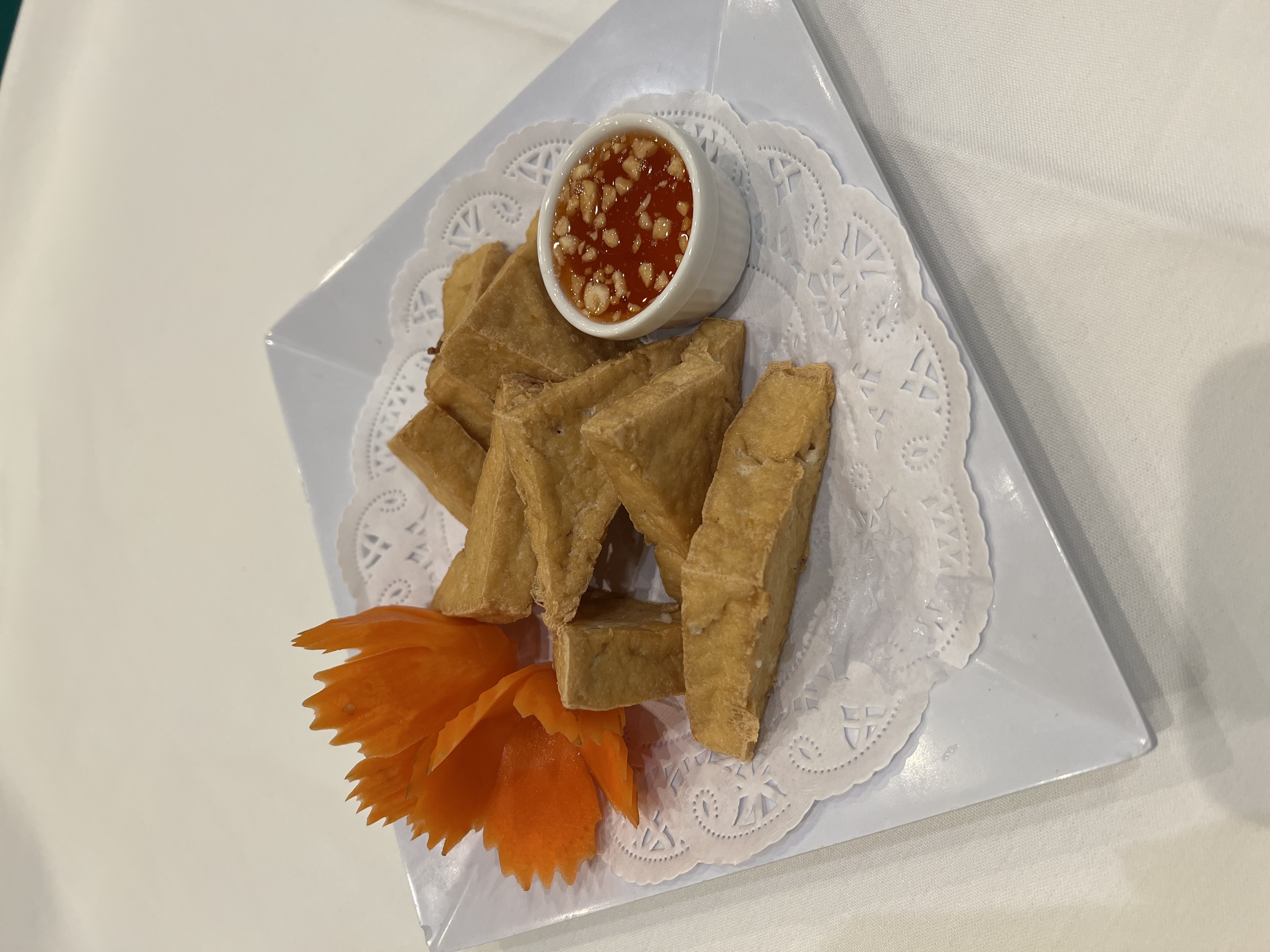 Order Golden Fried Tofu food online from Ploy Thai Cuisine store, The Woodlands on bringmethat.com