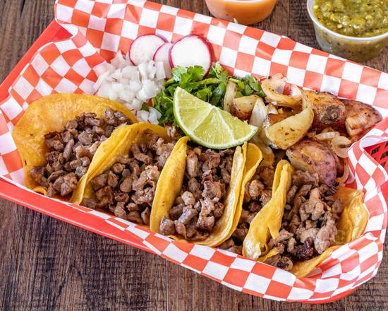 Order Mini Tacos food online from La Unica Birotes Restaurant store, San Antonio on bringmethat.com