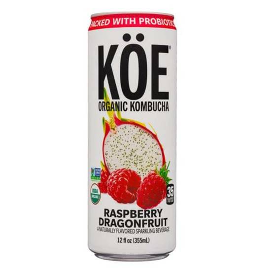 Order KOE Organic Kombucha - Raspberry Dragonfruit food online from IV Deli Mart store, Goleta on bringmethat.com