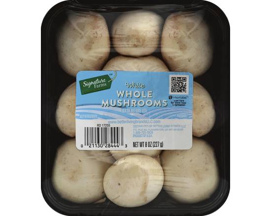 Order Signature Farms · White Whole Mushrooms (8 oz) food online from Albertsons store, Hillsboro on bringmethat.com