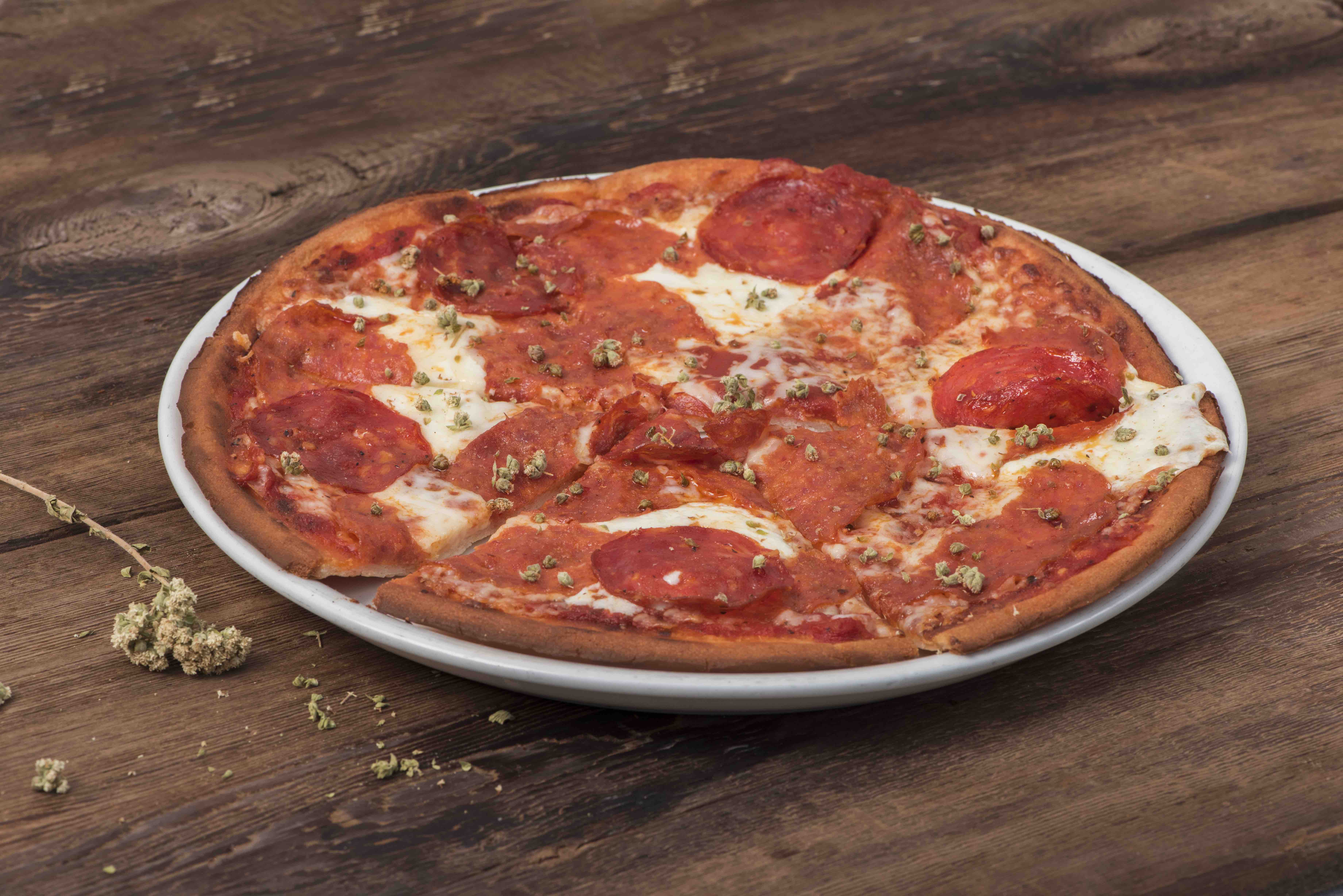 Order Validated Gluten-Free Pepperoni Pizza food online from California Pizza Kitchen - River City Dr store, Jacksonville on bringmethat.com