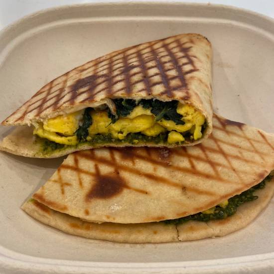 Order Pesto Breakfast Panini food online from Evexia Cafe.Bakery.Market store, Aurora on bringmethat.com
