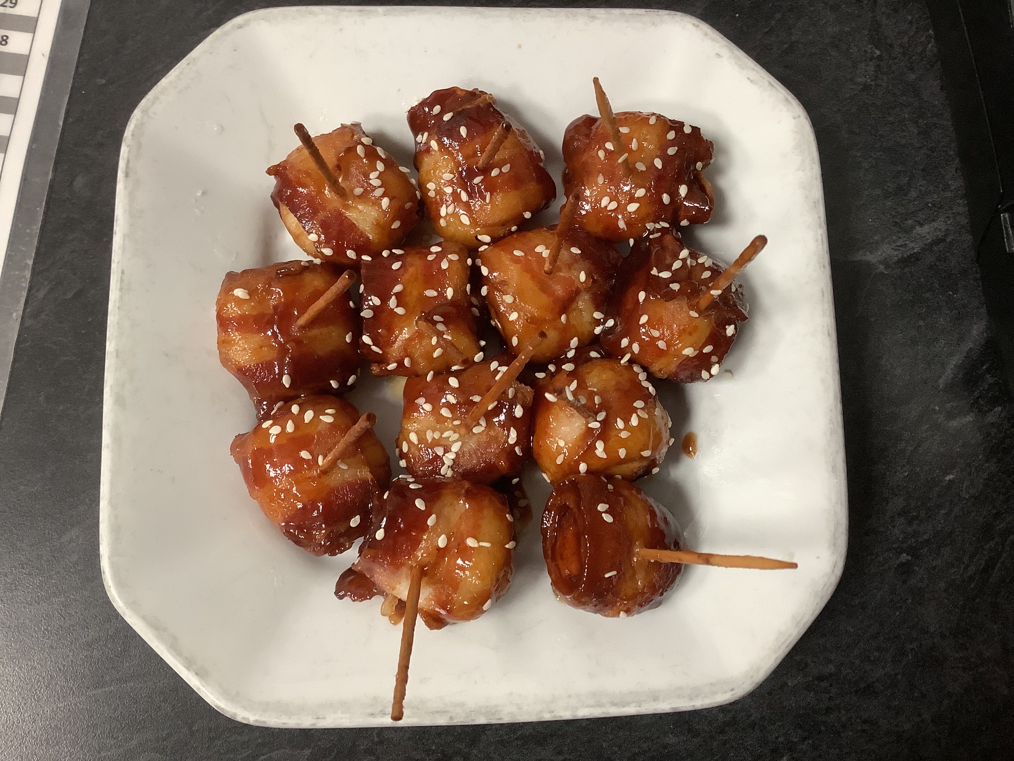 Order Bacon Wrapped Water Chestnuts - Appetizer food online from Pizza Garden store, Manitowoc on bringmethat.com