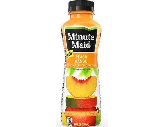 Order Minute Maid Peach Mango Juice, 12oz Bottle food online from Chris's Liquor- 2203 S Lamar Blvd store, Austin on bringmethat.com
