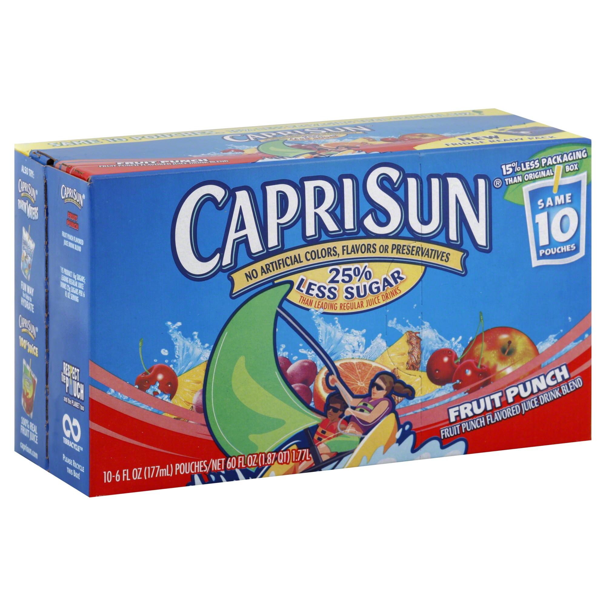 Order Capri Sun Juice Drink Blend Pouches, Fruit Punch, 6 fl oz - 10 ct food online from Rite Aid store, MILLER PLACE on bringmethat.com