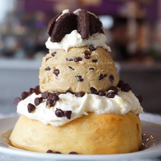 Order Build Your Own Cinnastack* - stack with chocolate chip scoop food online from Cinnaholic store, Corona on bringmethat.com