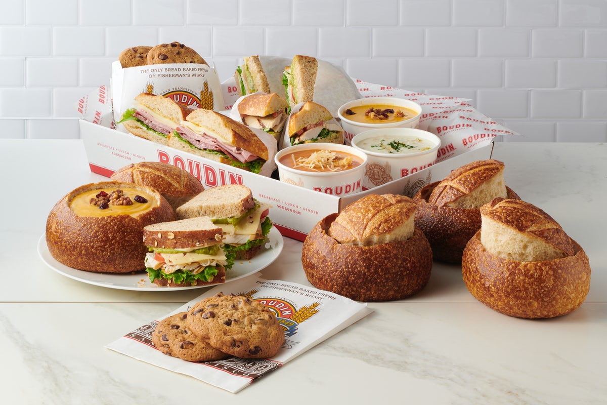 Order Bread Bowl Soup and Sandwich Family Meal for 2 food online from Boudin store, San Diego on bringmethat.com