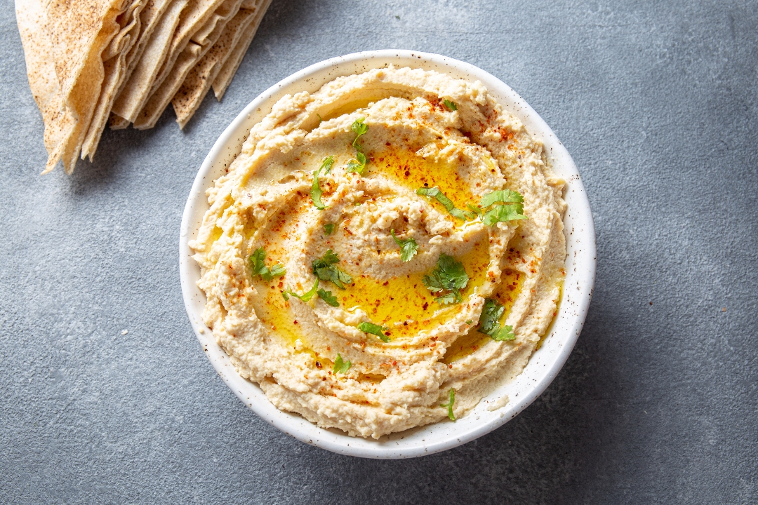 Order Hummus (1/2 pint) food online from Aux Delices store, Darien on bringmethat.com