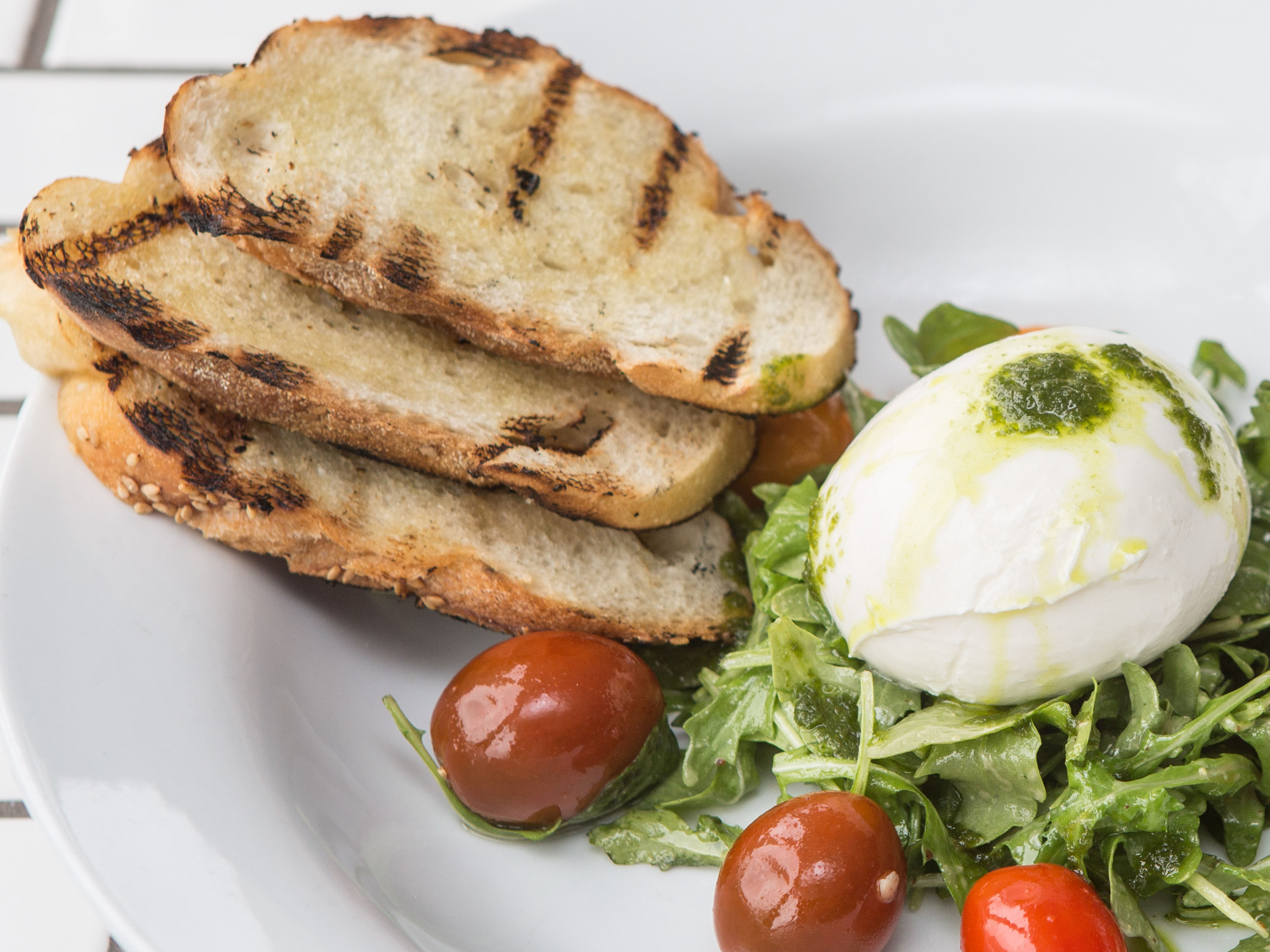 Order Burrata and  Heirloom Tomato Salad food online from Kittery store, Brooklyn on bringmethat.com